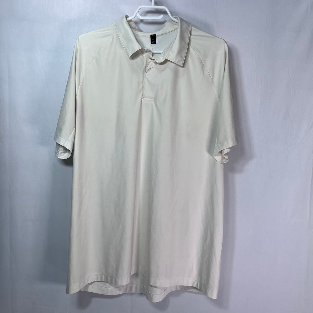 Lululemon Men's Ivory Blend Technical Polo Size XL.‎ EUC